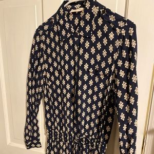 Tory Burch Romper Size Small Brigitte Geometric Silk